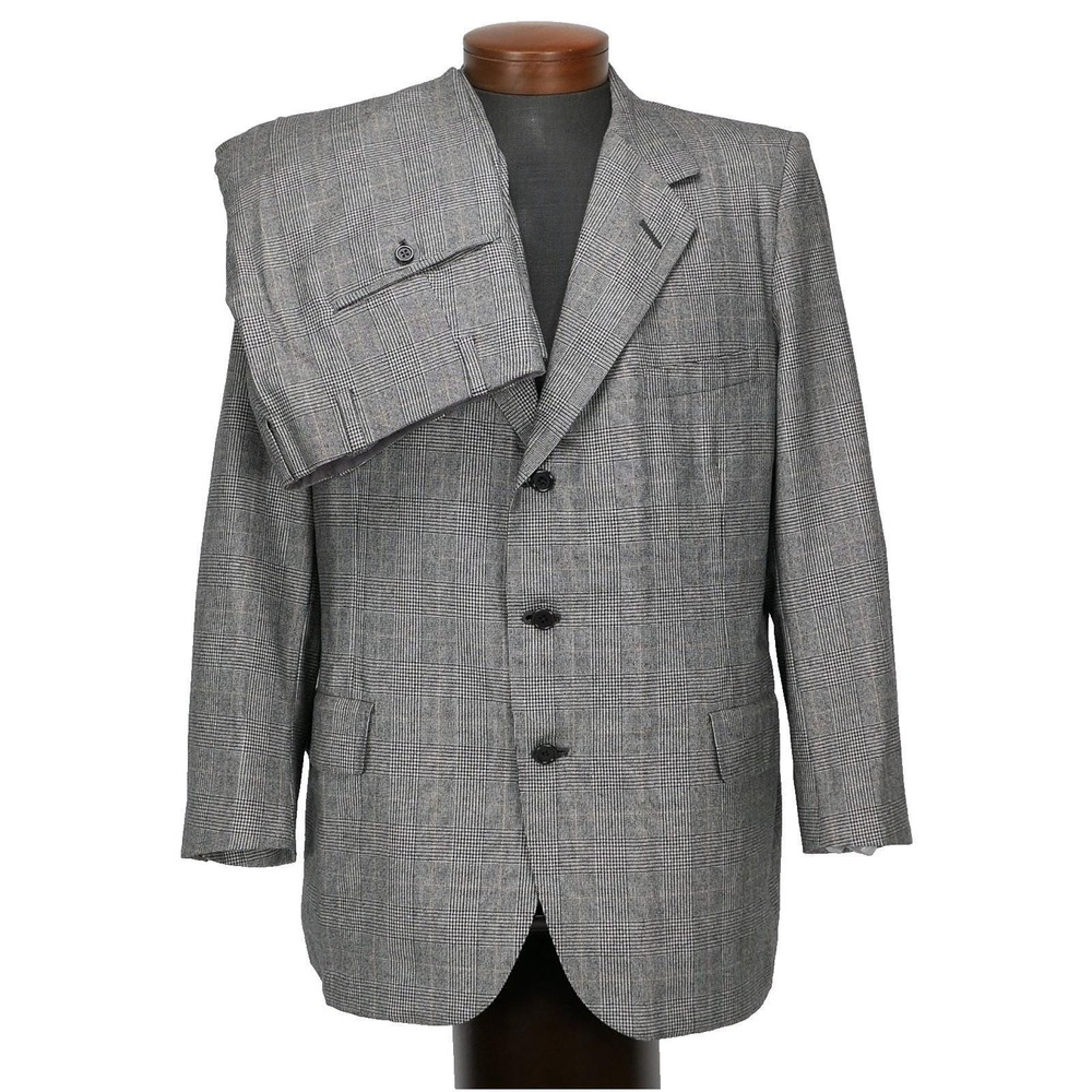 VTG Oxxford "Sovereign" Cashmere Glen Plaid Suit 42R Men's‎ Jacket & Pants 1980s